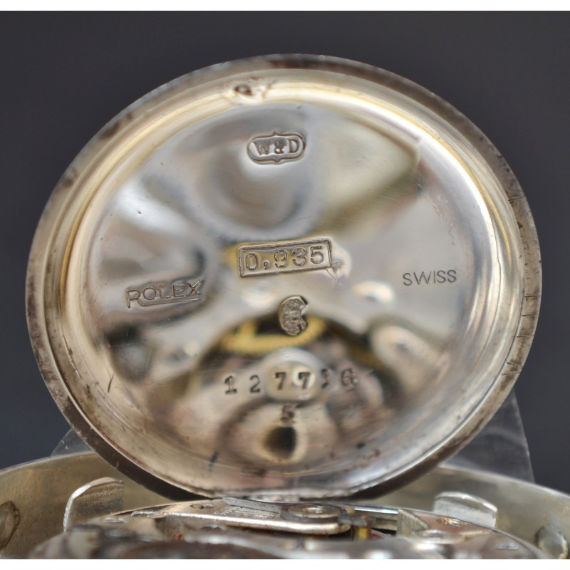 Rolex Unicorn WW1 Trench Watch – 43mm Solid Silver Officers Watch c.1915 photo 8
