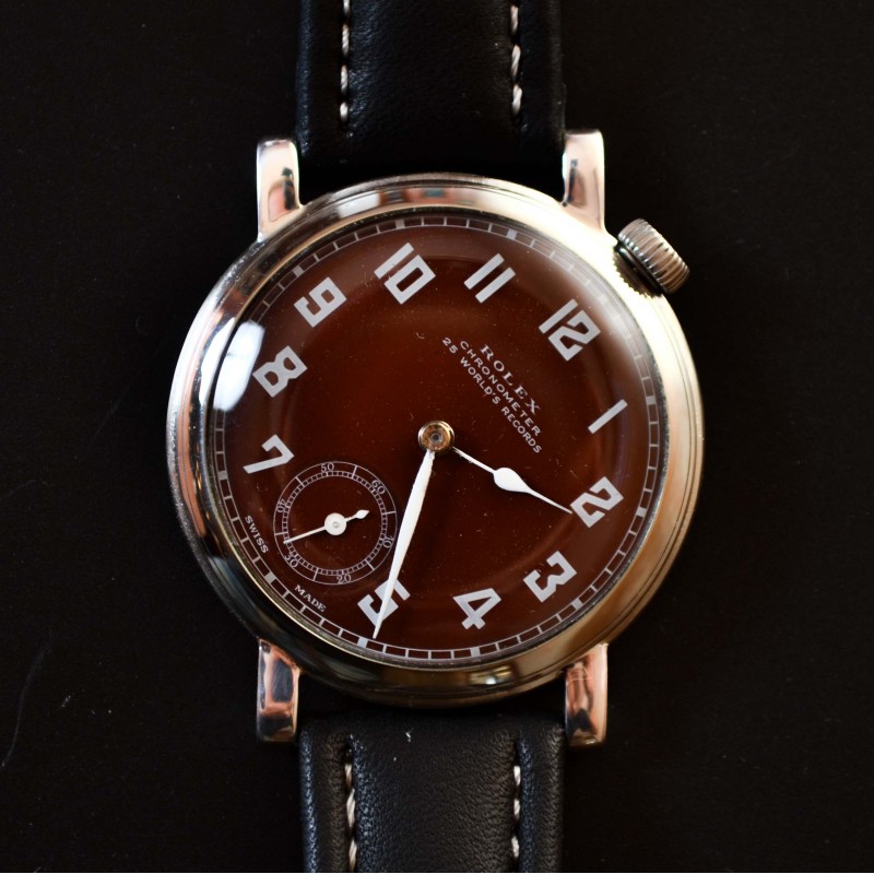 44mm antique Rolex military tropical dial for drivers and pilots vintage mens chronometer WWW watch photo 2