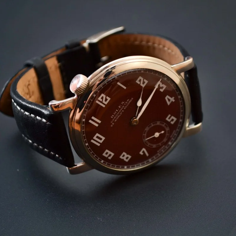 44mm antique Rolex military tropical dial for drivers and pilots vintage mens chronometer WWW watch