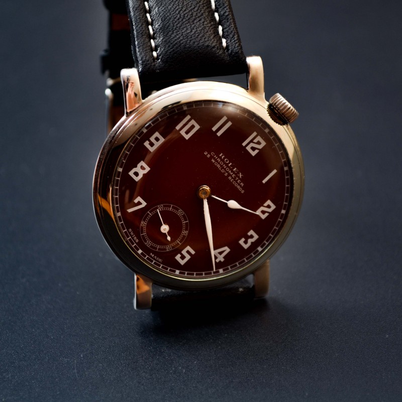 44mm antique Rolex military tropical dial for drivers and pilots vintage mens chronometer WWW watch photo 4