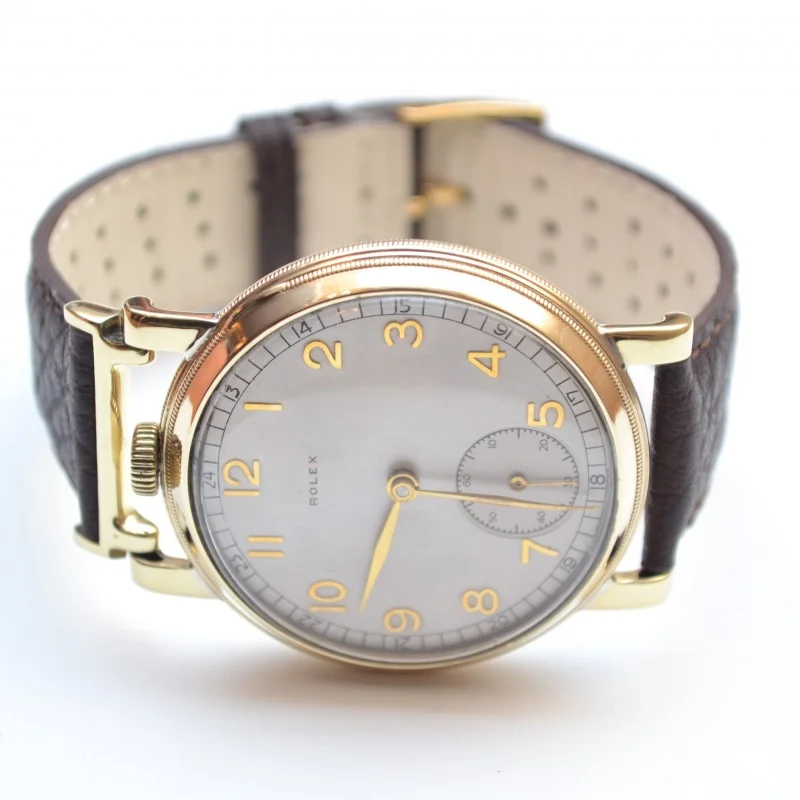 44mm Rolex Prima vintage men's chronometer gold plated 17 Jewels mint dial antique gents wristwatch 1925