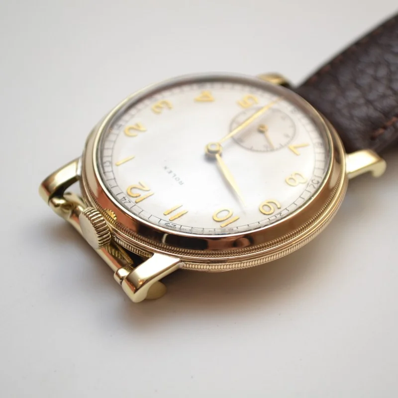 44mm Rolex Prima vintage men's chronometer gold plated 17 Jewels mint dial antique gents wristwatch 1925