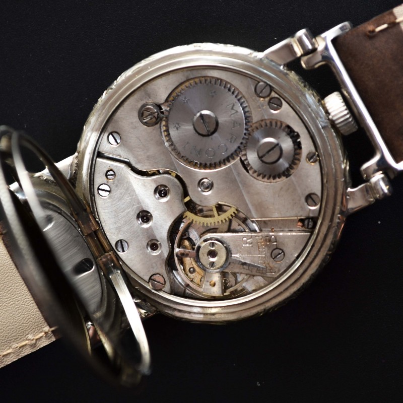 45 mm antique Rolex Marconi military pilots watch luminous marks vintage mens chronometer art deco case photo 4