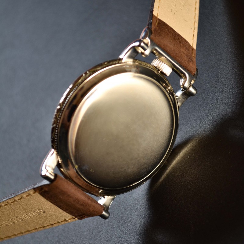 45 mm antique Rolex Marconi military pilots watch luminous marks vintage mens chronometer art deco case photo 9