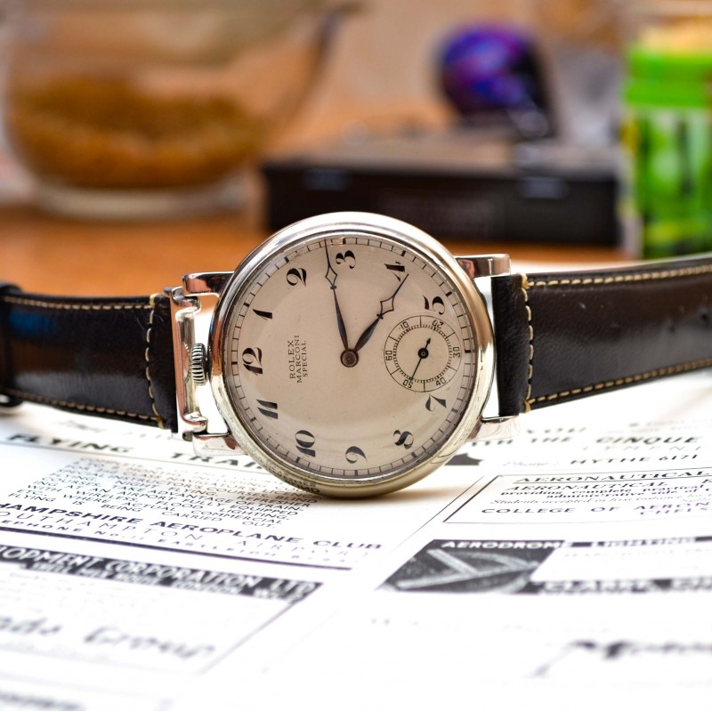 45mm vintage mens Rolex Marconi chronometer antique military mens trench watch