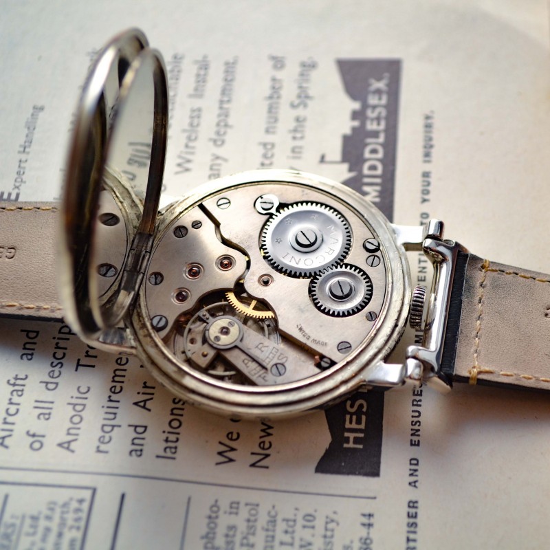 45mm vintage mens Rolex Marconi chronometer antique military mens trench watch photo 6