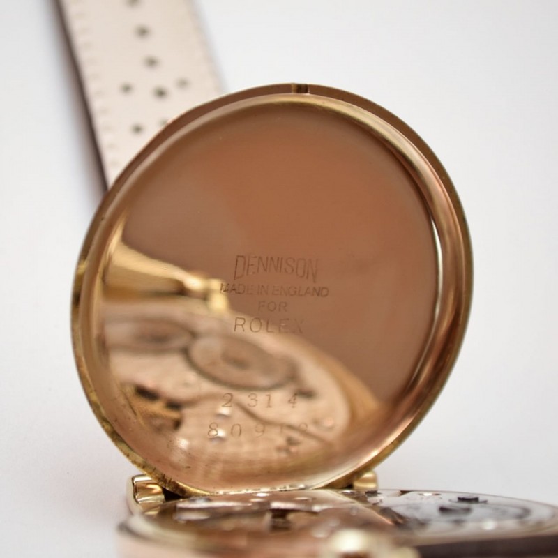 46mm Rolex Standard vintage men's watch gold plated Dennison case guilloche dial sirca 1920 military men's antique trench photo 6