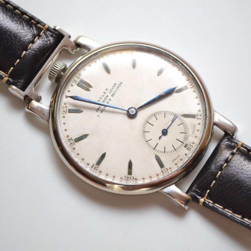 Rolex Chronometer 47mm WW2 Tropical Dial Pre-Explorer Dress Watch c.1930