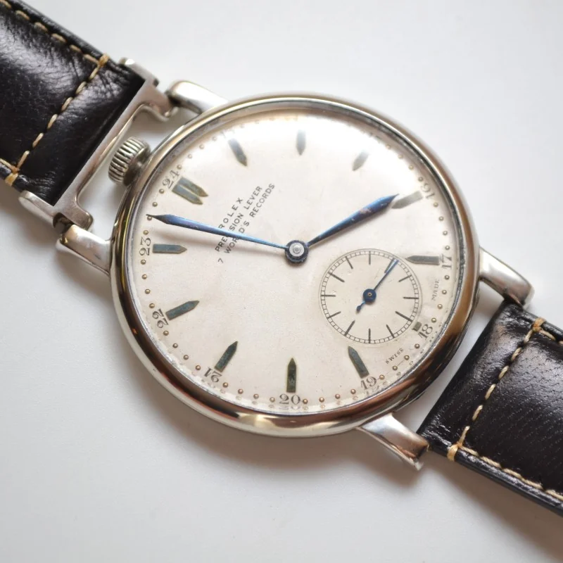 47mm Rolex chronometer precision vintage pre explorer mens WW2 watch antique tropical dial fully original