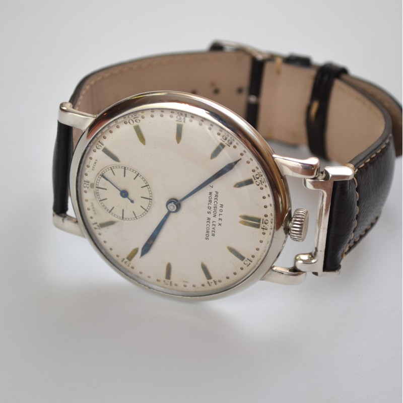 Rolex Chronometer 47mm WW2 Tropical Dial Pre-Explorer Dress Watch c.1930 photo 3