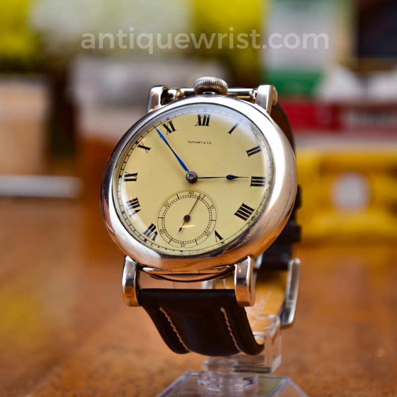 Tiffany & Co by Patek Philippe 48mm Antique Silver Pocket Watch Conversion
