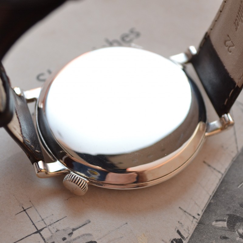 49mm Antique Rolex Marconi military pilots watch for drivers vintage mens chronometer black dial luminous marks and arrows photo 7