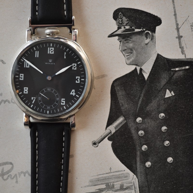Rolex WW1 Pilot's Watch – 50mm Dennison Silver Case, Broad Arrow Military