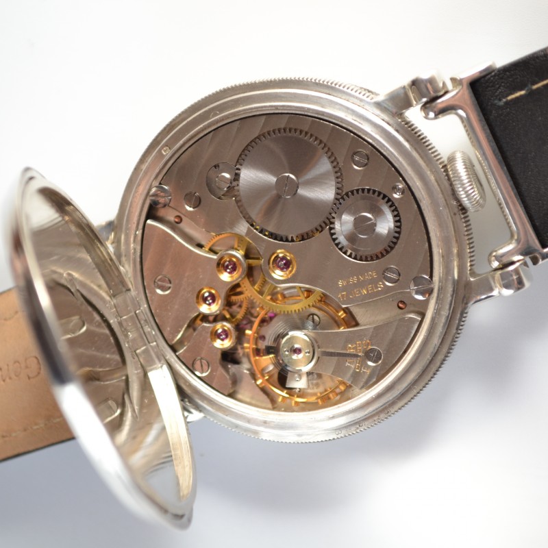 Rolex WW1 Pilot's Watch – 50mm Dennison Silver Case, Broad Arrow Military photo 12