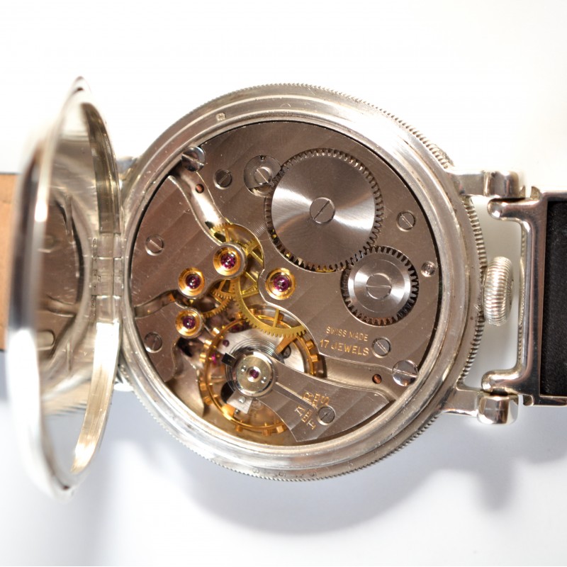 Rolex WW1 Pilot's Watch – 50mm Dennison Silver Case, Broad Arrow Military photo 13