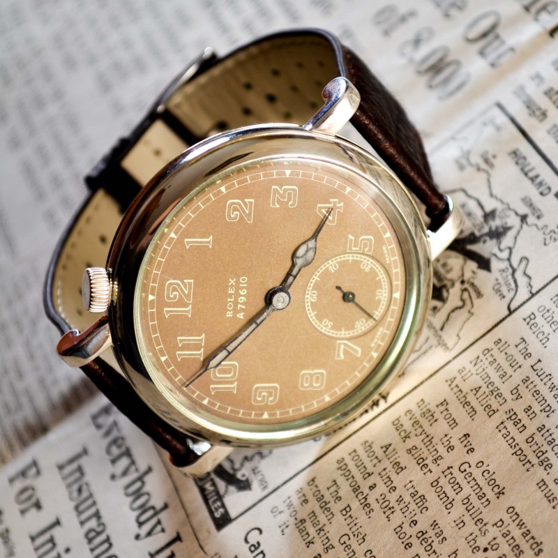 51mm Rolex tropical safari dial GSMKII WW2 pilot's aviator's driver's luminous broad arrow military trench watch vintage men's photo 2