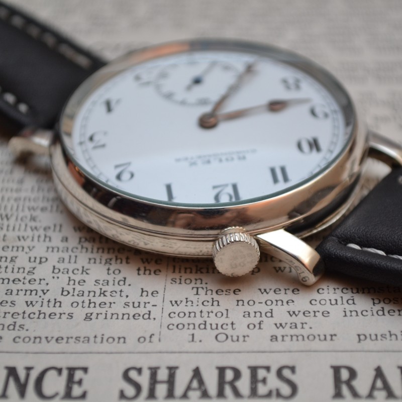Antique military Rolex chronometer Royal Air Force pilots aviators vintage watch porcelain dial solid silver case, christmas men's gift photo 4