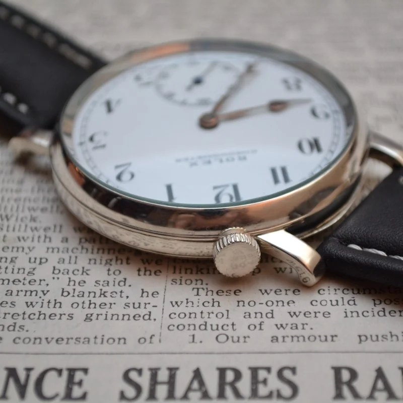 Antique military Rolex chronometer Royal Air Force pilots aviators vintage watch porcelain dial solid silver case, christmas men's gift