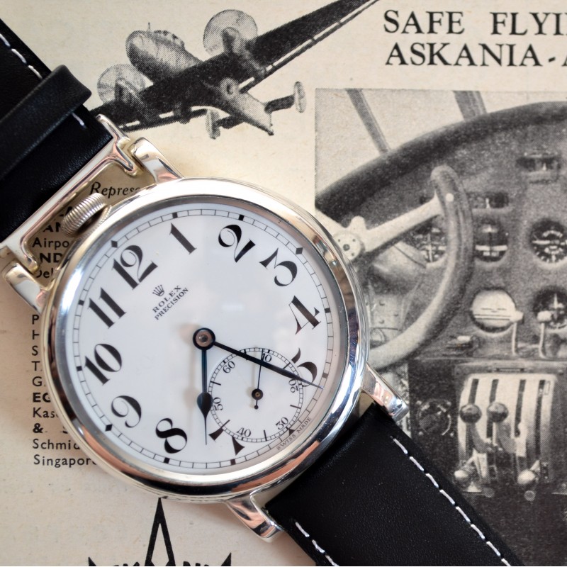 Antique Rolex Royal Air Force military issue cockpit pilots aviators vintage mint porcelain dial anniversary wedding christmas gift for him