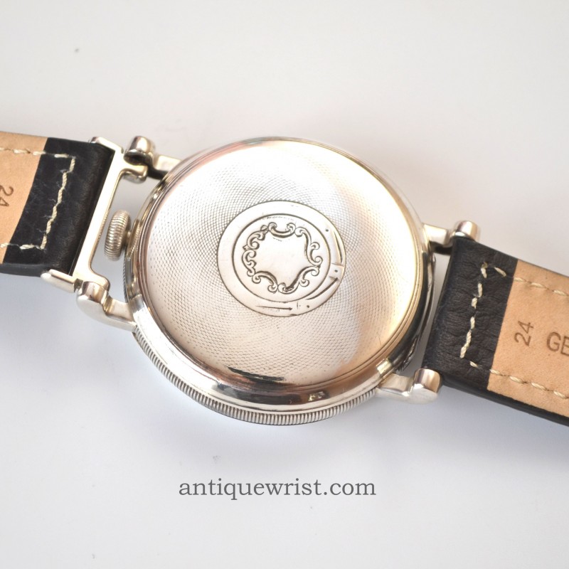 Rolex 14 world records ALD silver case unusual white porcelain dial antique WW2 military trench watch vintage men's timepiece collection