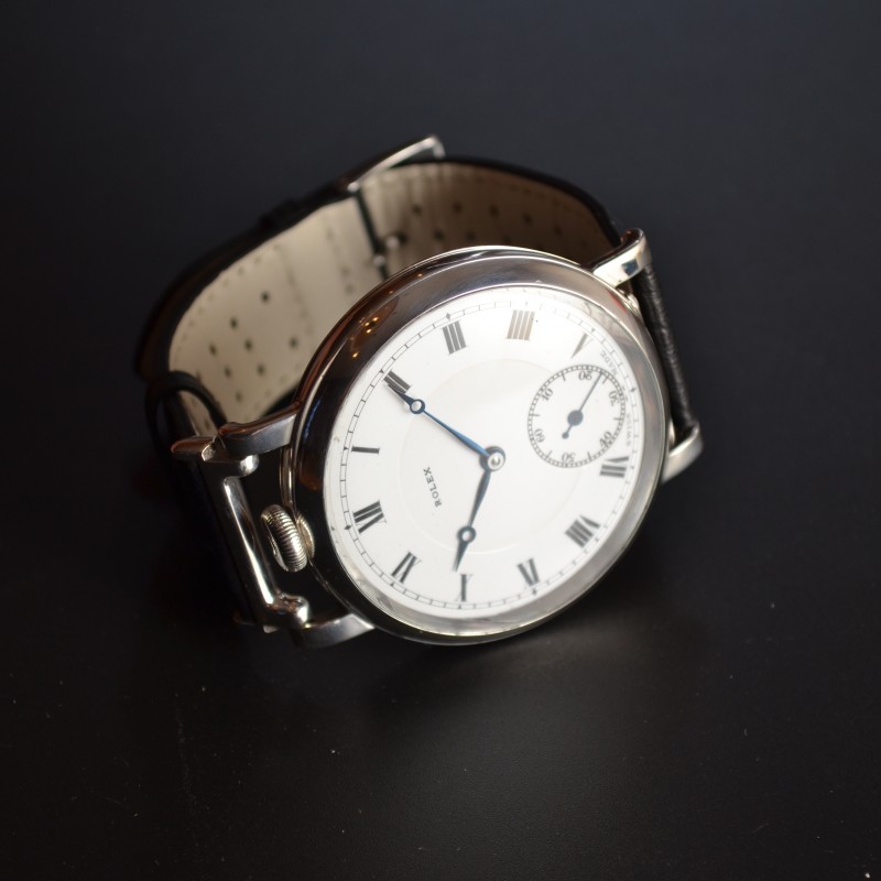 Rolex British military issue Royal Naval Air Service pre WW2 pilots aviator vintage mens watch solid silver antique collectible timepiece photo 3