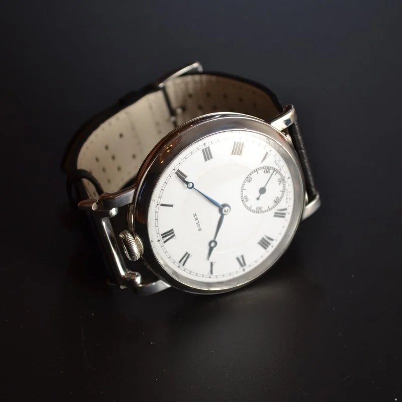 Rolex British military issue Royal Naval Air Service pre WW2 pilots aviator vintage mens watch solid silver antique collectible timepiece