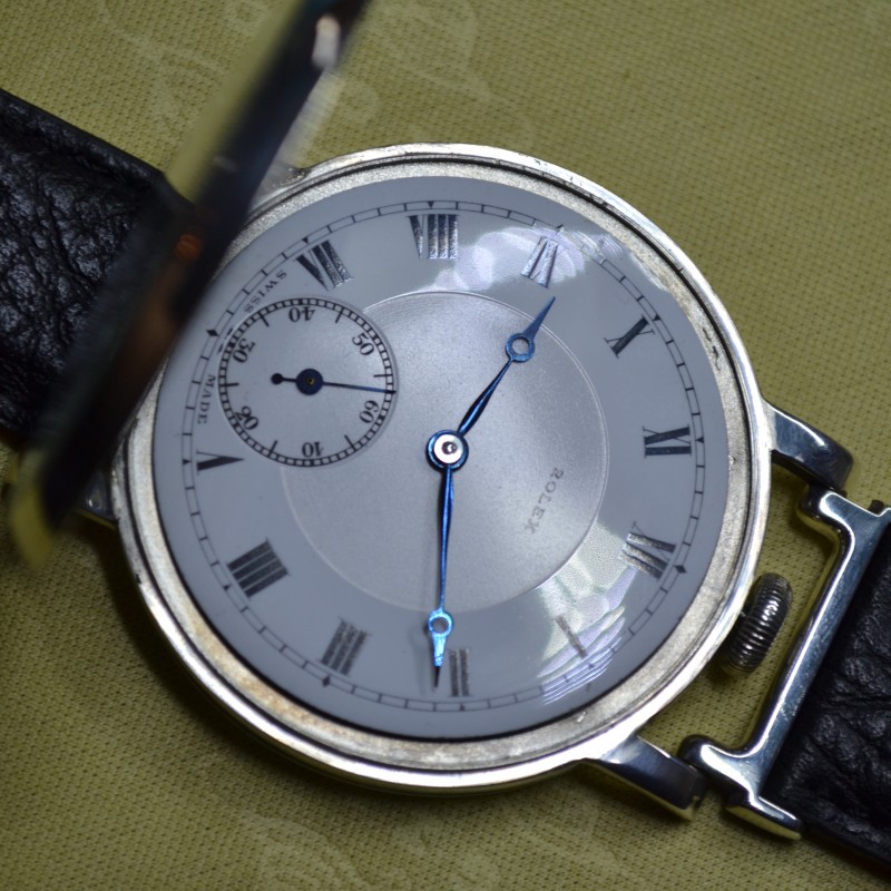 Rolex British military issue Royal Naval Air Service pre WW2 pilots aviator vintage mens watch solid silver antique collectible timepiece photo 12