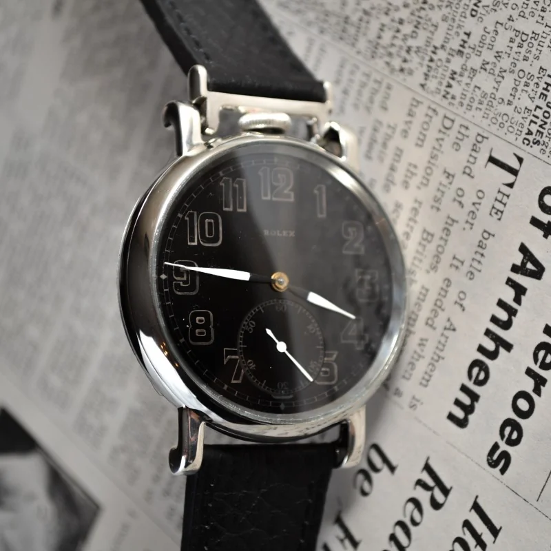 Rolex for British royal army high grade 17J vintage WW2 deck watch Dennison case screw bubble back semi hermetic
