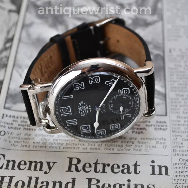 Rolex military issue RFC RAF MARK 8 days mens British pilot's aircraft cockpit watch WW1