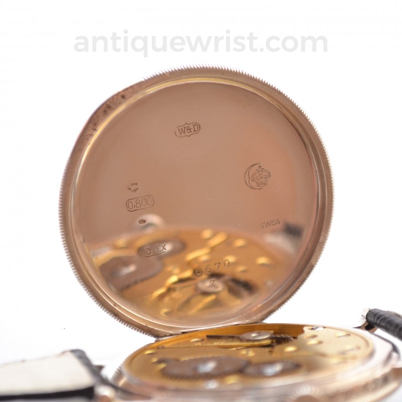 Rolex Precision full hunter antique WW1 trench men’s watch vintage solid silver guilloche 15 jewels gilt dial antique timepiece circa 1920 photo 8