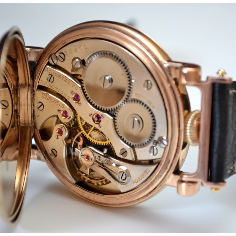 Solid Gold 9K Antique Rolex 21-Jewel WW2 Military Watch – 48mm photo 5