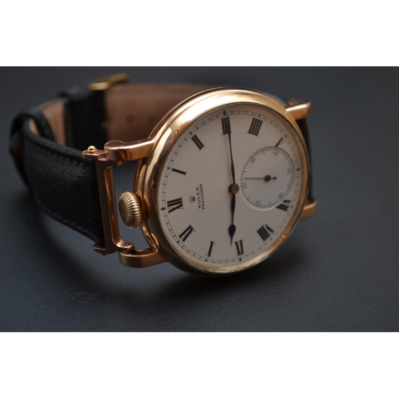 Solid Gold 9K Antique Rolex 21-Jewel WW2 Military Watch – 48mm photo 8