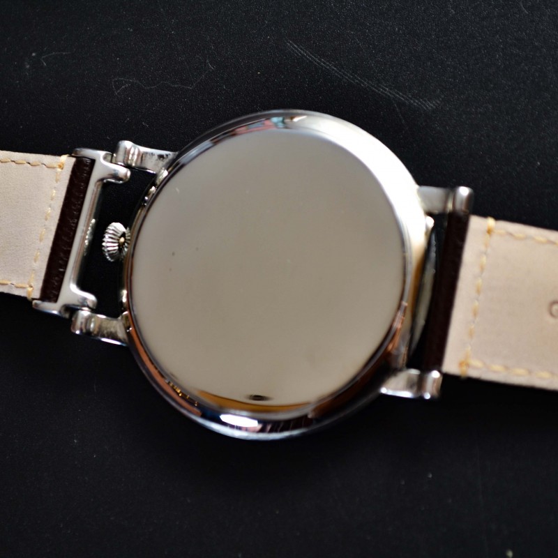 Vintage Rolex chronometer precision pre explorer rare tropical brown dial antique original pocket watch conversion to trench watch photo 5