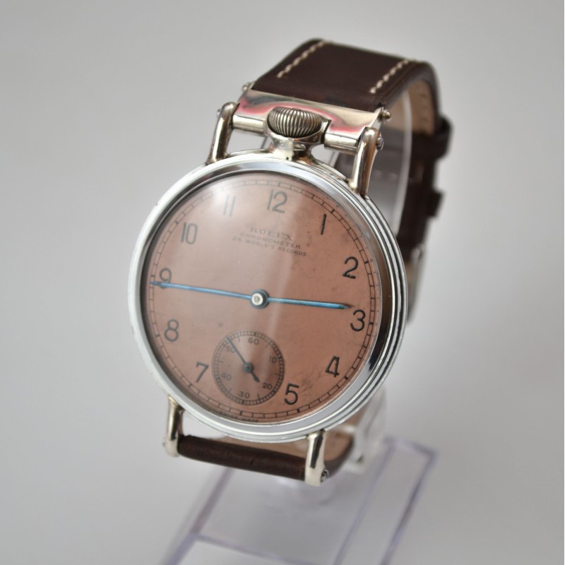 Rolex Chronometer Precision Pocket Watch Conversion – Tropical Brown Gilt Lollipop Dial, c.1920 photo 2