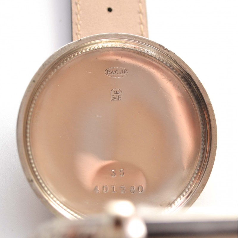 48 mm antique Rolex military pilots watch luminous marks vintage mens chronometer guilloche art deco case photo 13