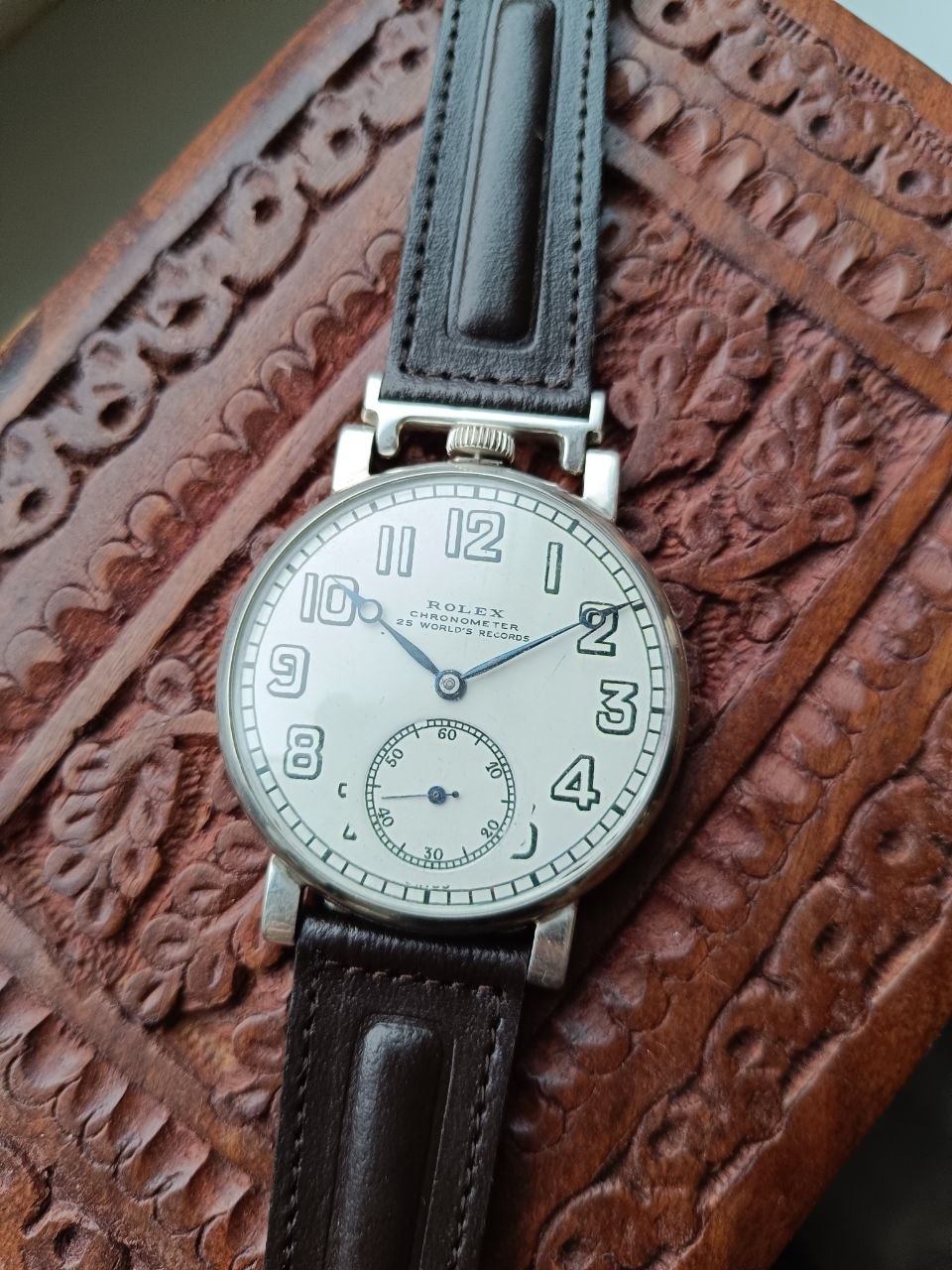 Rare Montres Rolex S.A. Military Watch, 46mm Nickel Case, Early 1930s