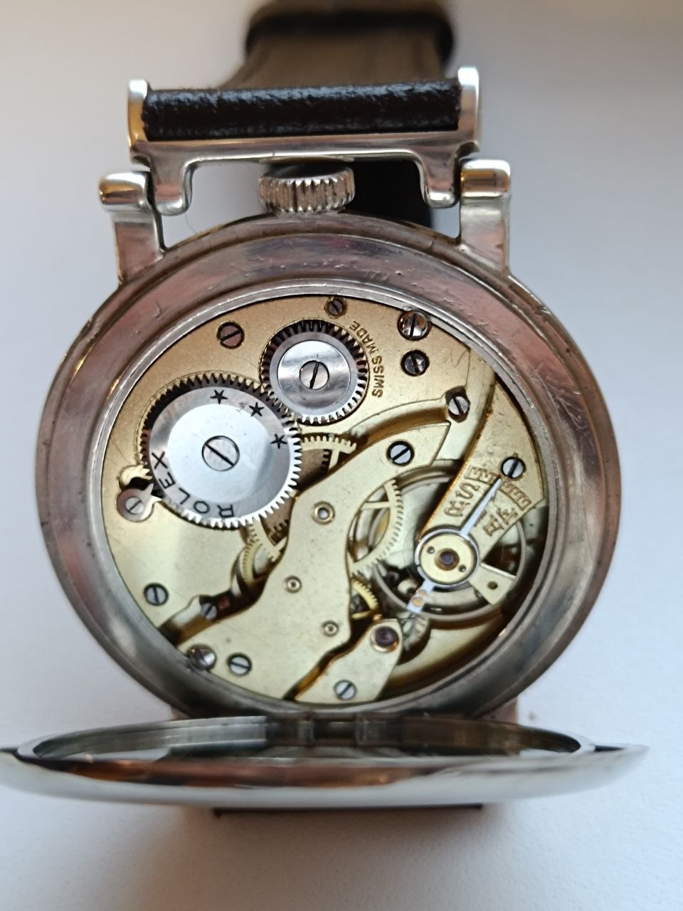 Rare Montres Rolex S.A. Military Watch, 46mm Nickel Case, Early 1930s photo 7