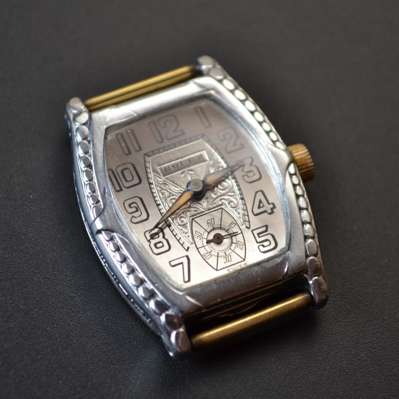 Rolex 1920's Tank Art Deco era immaculate dial unique vintage mens wrist watch photo 2