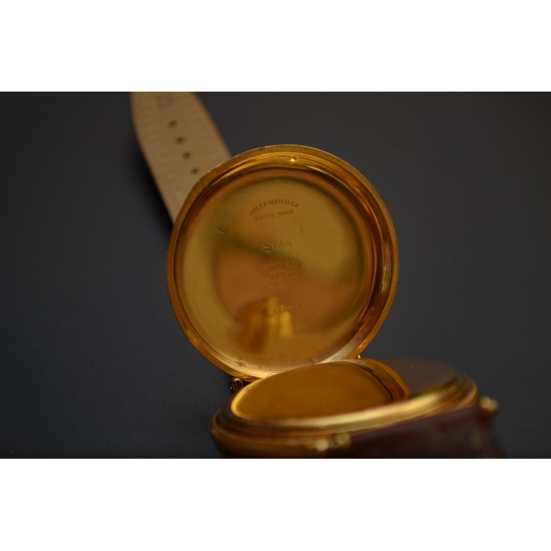 Rolex 17 Jewels WW1 Trench Watch – Dennison Gold-Plated Case photo 5