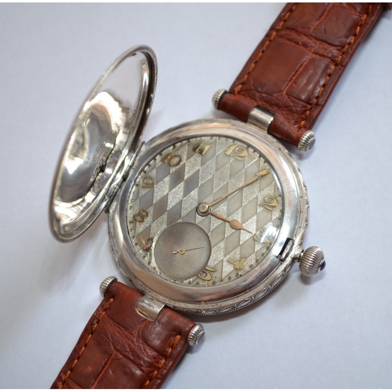 Rolex Marconi Full Hunter WW1 Trench Watch – Solid Silver, All Original