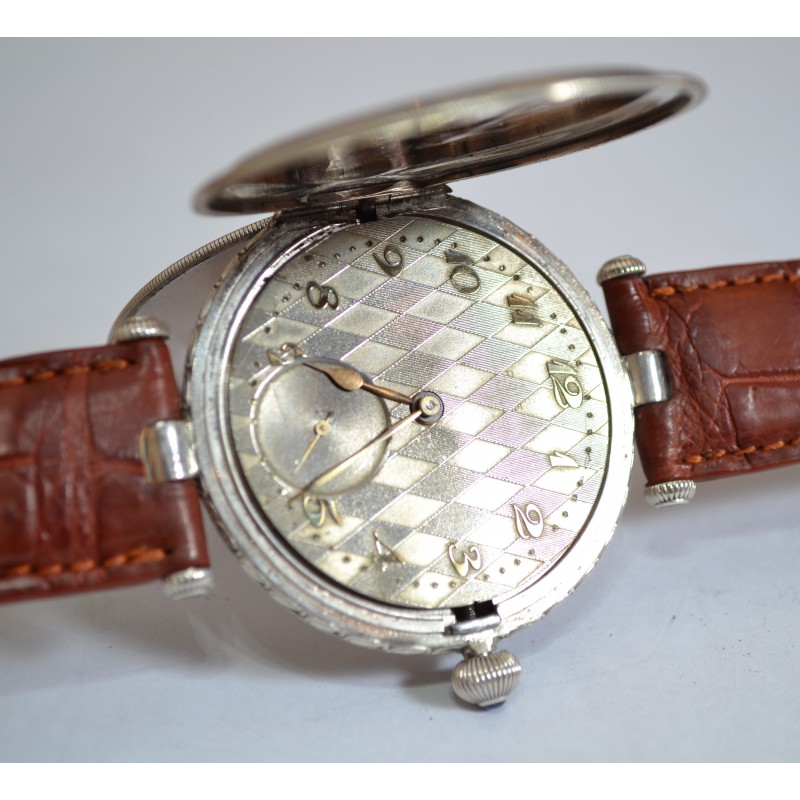 Rolex Marconi Full Hunter WW1 Trench Watch – Solid Silver, All Original photo 2