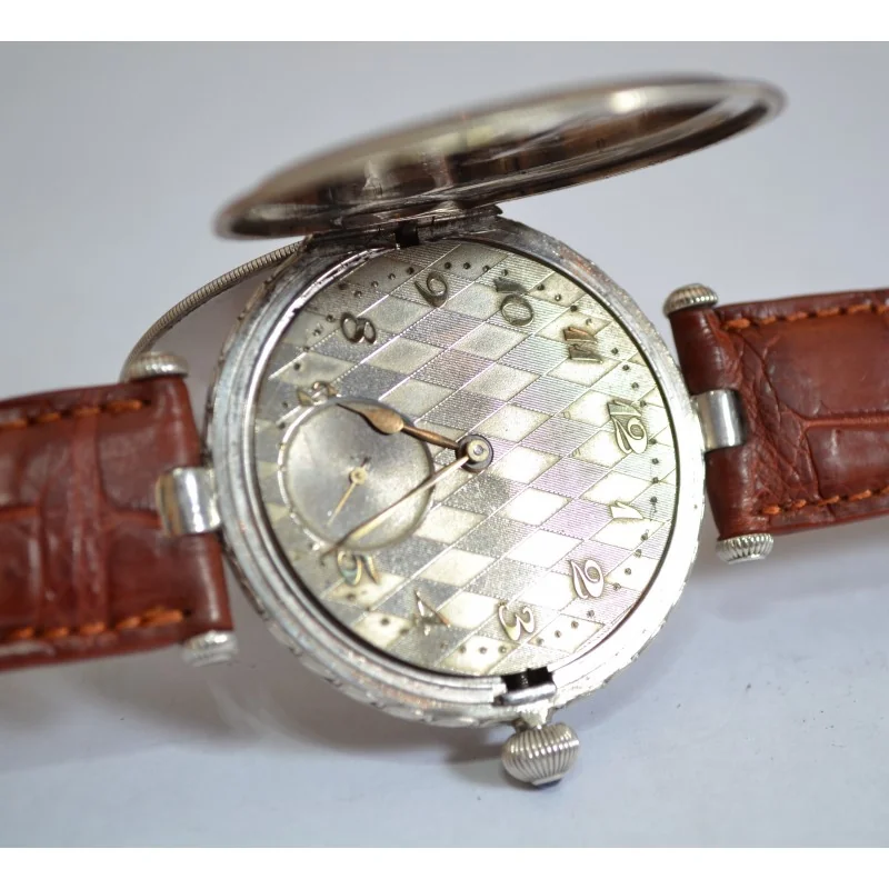 Rolex Marconi Full Hunter WW1 Trench Men’s Watch Solid Silver All Original