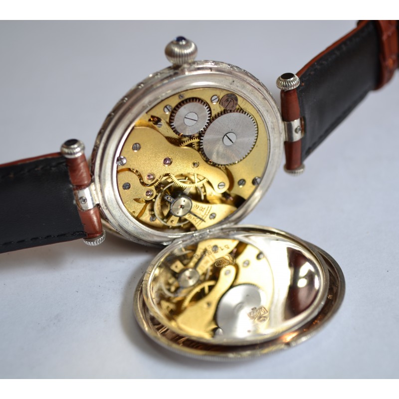 Rolex Marconi Full Hunter WW1 Trench Watch – Solid Silver, All Original photo 9