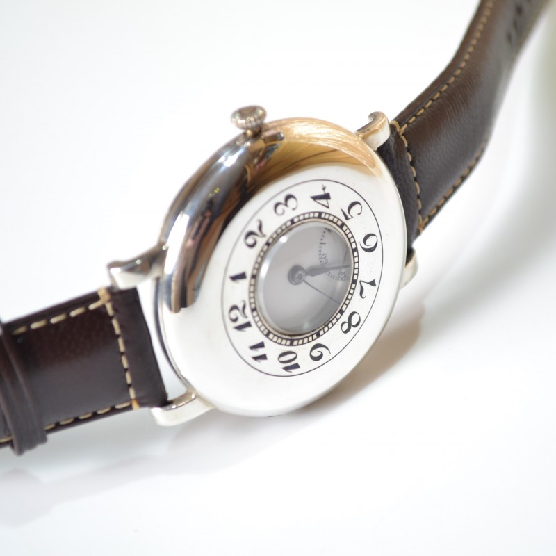 Rolex Unicorn half hunter solid silver military WW1 trench watch unique collectible genuine chronometer from 1920's photo 5