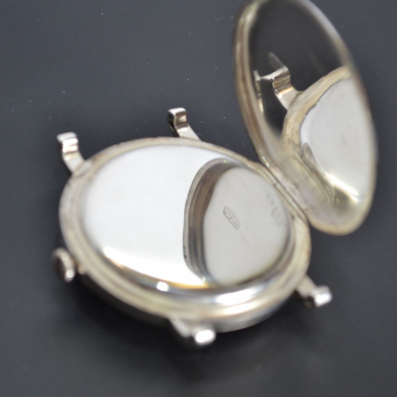 Rolex Unicorn half hunter solid silver military WW1 trench watch unique collectible genuine chronometer from 1920's photo 10