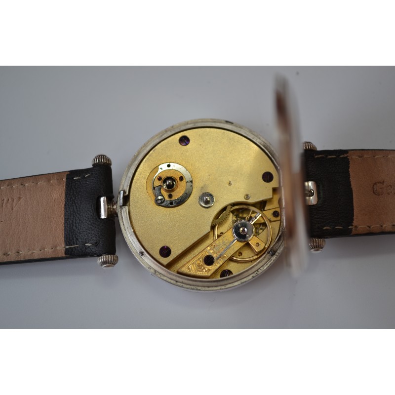 43mm Solid Silver Antique Swiss Pocket Watch Conversion, circa 1850, Key Wind photo 6