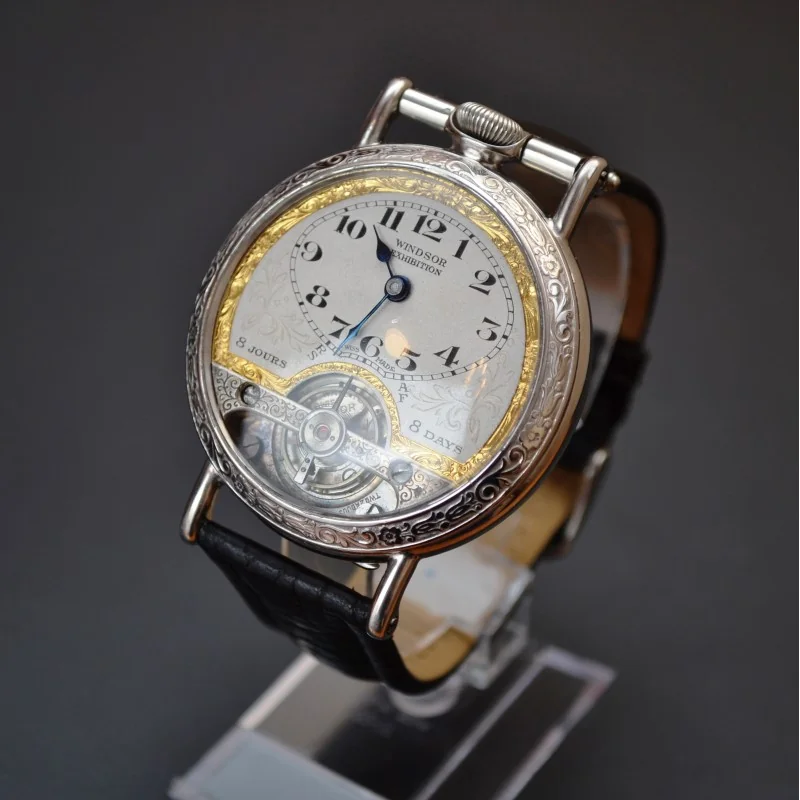 Hebdomas exhibition 8 days collectable antique mens military watch