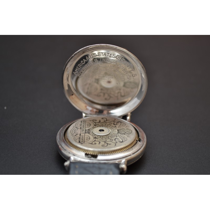 Hebdomas Exhibition 8-Day Antique Military Watch photo 7