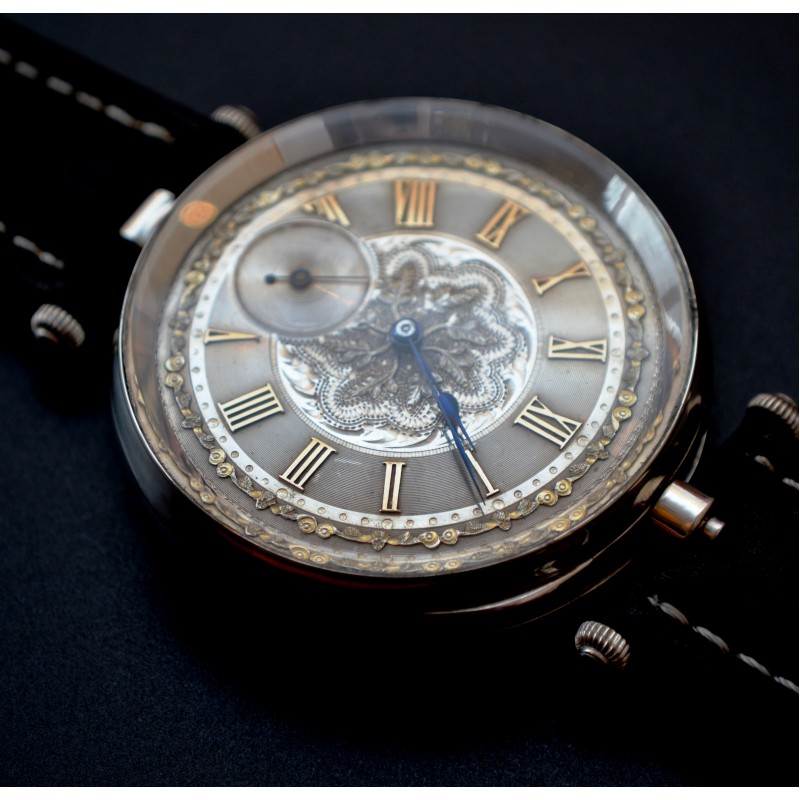 Pre-WW1 Silver Key Wind Art Nouveau Antique Trench Watch – High Grade 15 Jewels