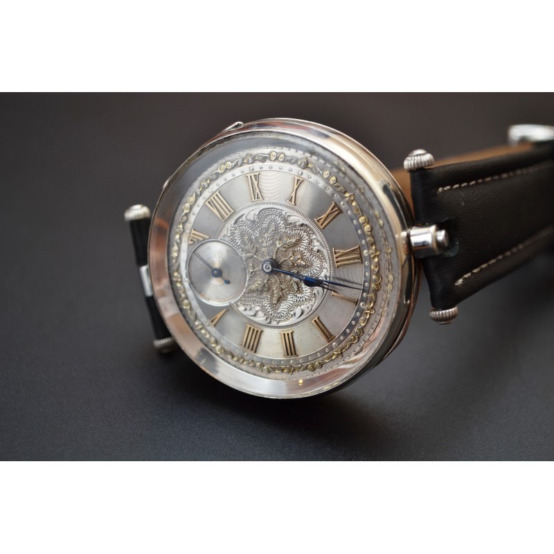 Pre-WW1 Silver Key Wind Art Nouveau Antique Trench Watch – High Grade 15 Jewels photo 2